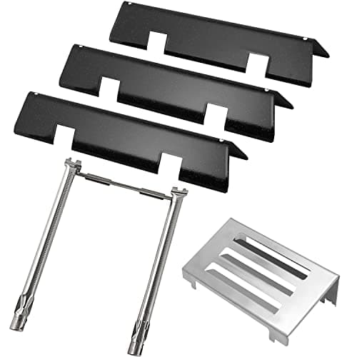 Grill Replacement Kit for Weber Spirit 2 Parts, 7635 Flavorizer Bars 69785 Burner Tube and 67060 Heat Deflector for Weber GS4 Spirit II E210 E220 S210 S220 Gas Grills, for Weber GS4 Grill Parts
