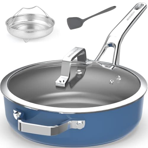MOSIECH 4QT Nonstick Deep Saute Pan Lid Prime Big Deal Days Ceramic Skillet
