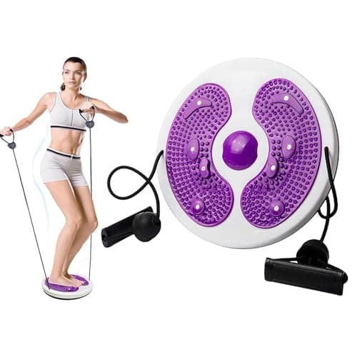 Ab Twist Waist Disc Board,Adjustable Waist Trainer Twisting Disc with Handles,Waist Slimming Balance Rotating Disc with Massage Foot Sole for Slimming Waist Arms Hips and Thighs