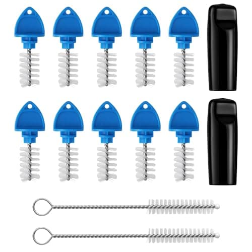 16-Pack Beer Tap Plug Set - 12 Draft Beer Tap Plug Brushes & 2 Dust Cap Cover & 2 Long Cleaning Brush - Rubber Draft Faucet Spout Plug Cleaner Accessories for Restaurant Home Bar Kegerator