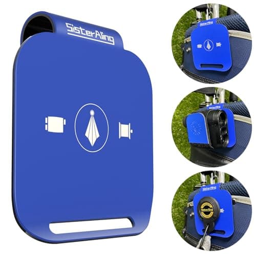 SisterAling Golf Bag Metal Landing Pads for Magnetic Golf Towel,Golf Rangefinder,Golf Flask,Golf Speaker- Quick Access to Magnetic Golf Equipment and Accessories-Golf Gift -US Patent (Pad, Blue)