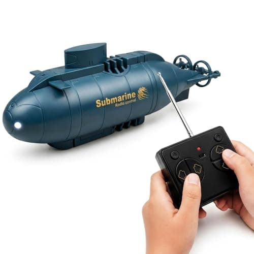 RC Submarine Toy for Kids, Mini Electric Remote Control Diving Boat