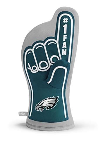 YouTheFan Philadelphia Eagles Team Logo Oven Mitt, 100% Cotton, 13.25" x 6.5" Hand, Team Color