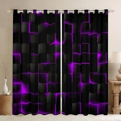 Feelyou Light Geometric Curtains for Bedroom Living Room Kids Boys Blackout