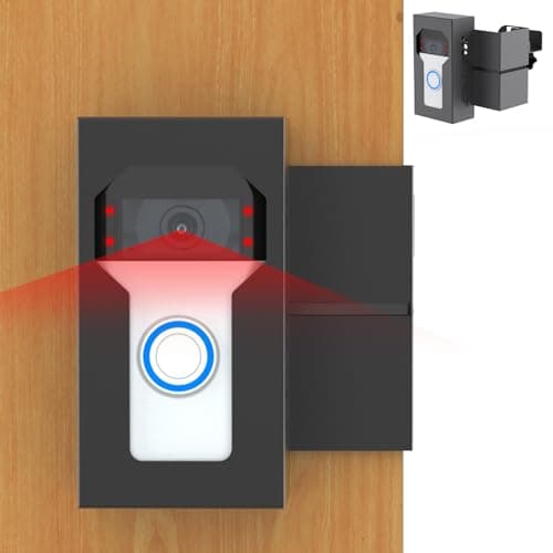 Bleu Clair Anti-Theft Doorbell Mount, All-Metal No-Drill Bracket with Charging Port, Universal Fit for Most Video Doorbells (Max 5.74" H x 2.95" W), Rentals & Apartments Friendly