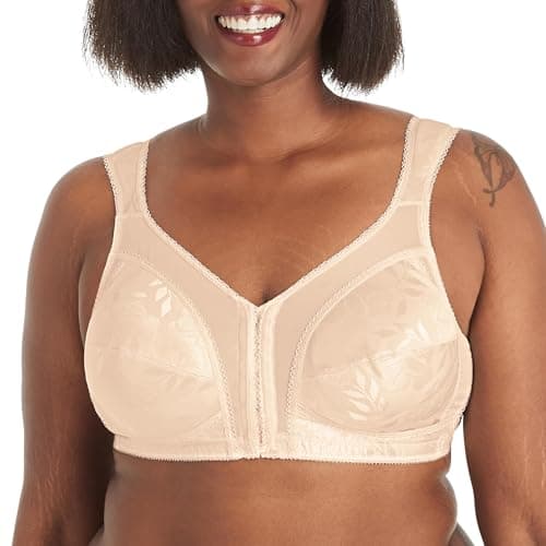 Playtex womens 18 Hour Front-close Wirefree W/ Flex Back Us4695 Full Coverage Bra, Light Beige, 48C US