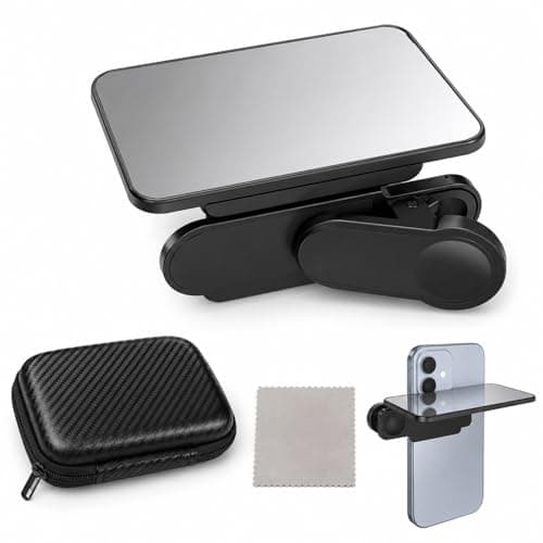 Phone Mirror,Phone Mirror for Back Camera Recording,Camera Mirror,Lightweight & Portable Design,for Reflection Shooting,Recording, Selfie Mirror Clip