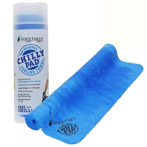 FROGG TOGGS Chilly Pad, Instant Cooling Towel, long lasting, reusable, Sports and Outdoors Neck Towel 33x13, Sky Blue