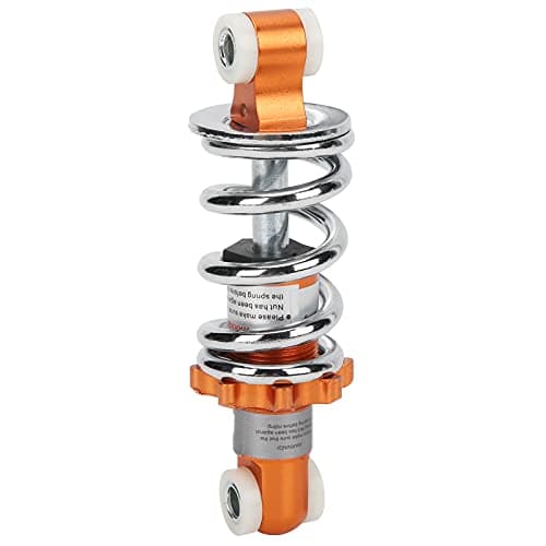 Yctze Motorcycle Shock Absorber,Rear Shock Absorber Orange Mini Bike Shocks Electric Shock For 125mm/4.92in Hole Center Distance Electric Motorcycle Scooter Moped