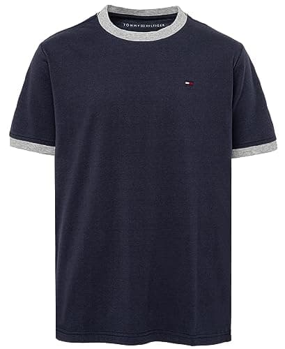 Tommy Hilfiger Boy's Ken Tee (Big Kids) Core Navy MD (12-14 Big Kids)