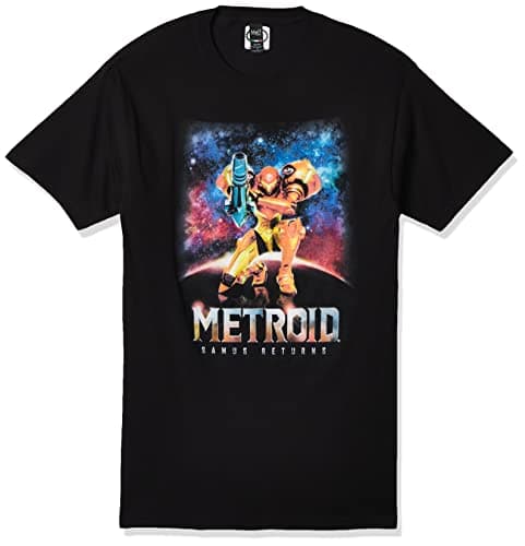 Nintendo Men's Samus and Ball T-Shirt, 2X-Large, Black