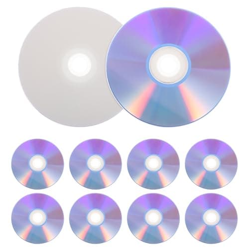 Milisten 10pcs Blank CD-RW Discs: Rewritable Compact Discs - Audio Recording Media - Backup CD for Computer Burning Music Storage Data Duplication