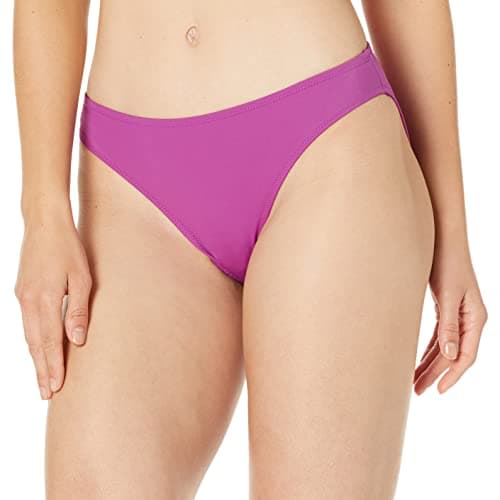 Amazon Essentials Women's Classic Full Coverage Low Rise Bikini Swimsuit Bottom, Violet, X-Large