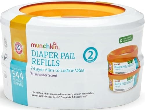 Munchkin Arm & Hammer Diaper Pail Refills, Lavender, 2 Pack