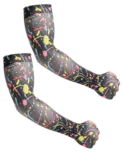 Aueyan Sleeves for Cover Arms for Men Cooling UV Sun Protection Arm Sleeves with Thumb Holes Mens Arm Sleeve for Golf Sport Football Gardening Running Hiking Baseball Cycling Young Man Armsleeve