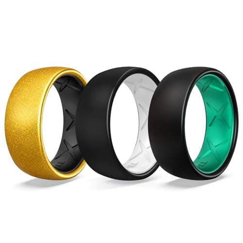 King Will Men 8mm Silicone Rings Size 9