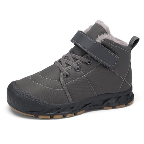 FANSITE Boys Snow Boots Winter Waterproof Slip Resistant Cold Weather Shoes