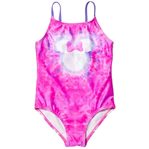 Disney Minnie Mouse Toddler Girls One Piece Bathing Suit Tie Dye Pink 3T