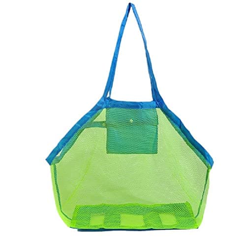 EXKOKORO Ultra Large Mesh Beach Bag Tote, Beach Toys Organizer Storage Bags, Toys & Shell Bag Stay Away from Sand the Beach