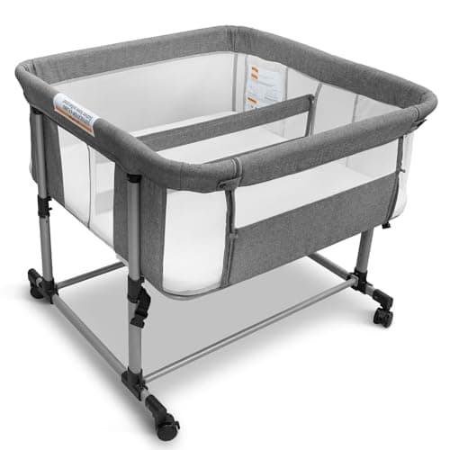 Cheermomo Twin Bassinet for 2 Babies, Double Bassinet for Twins