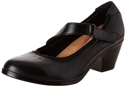 Clarks Black's Emily 2 Mabel Pump, Black Leather, 8.5 Medium US