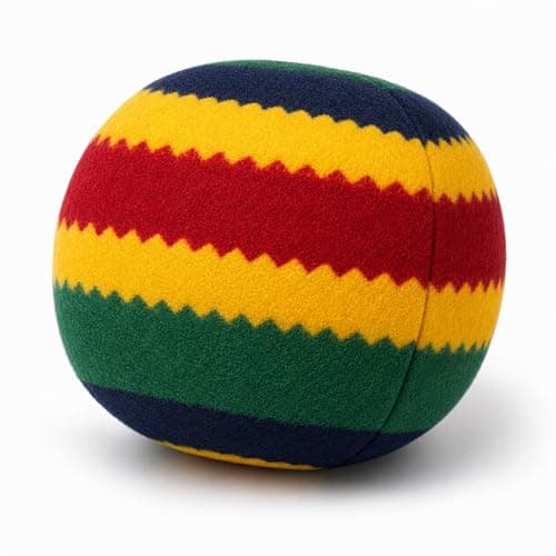 MoimTech Retro Striped Footbag Professional Sand Filled Kick Ball - Hackys Foot Sacks for Beginners & Pros, Compact Agility Training & Outdoor Circle Game for Adults and Teens