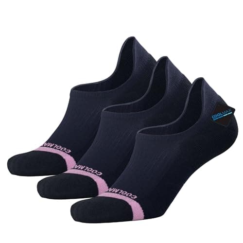 BRISIRA Bamboo Viscose Coolmax Running Golf No Show Socks Women Compression Moisture Wicking Performance Low Cut Tab Athletic
