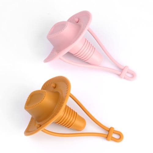 Miicol Wine Stoppers, Silicone Prosecco Stopper, Wine Bottle Stopper, Cowboy Hat Champagne Stopper, Wine Accessories, Funny Wine Lovers Gift, 2 Pack