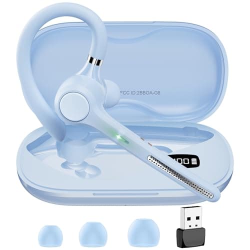 Ngsod Bluetooth Headset V5.4,USB Dongle Wireless Earpiece with Mic for Work