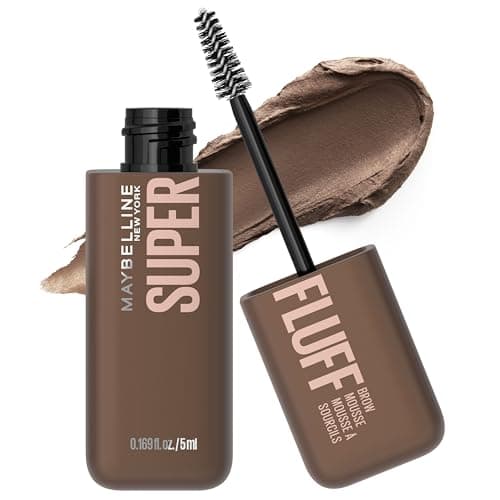 Maybelline Superfluff Volumizing Brow Mousse, All Day Tinted Brow Gel For Soft Full Brows, Medium Brown, 1 Count