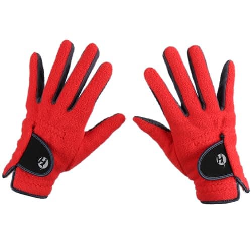 Lasflores Winter Women's Golf Gloves - Washable Thermal Fleece, Left & Right Pair, Non-Slip Palm for Cold Weather Golfing Performance
