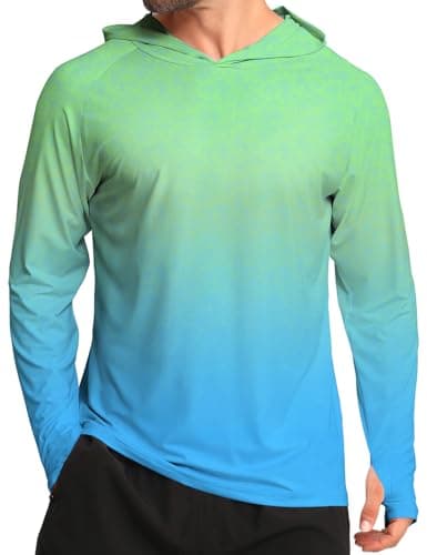 iCKER Mens UPF50+ Long Sleeve Shirts Hoodie-S043-Medium