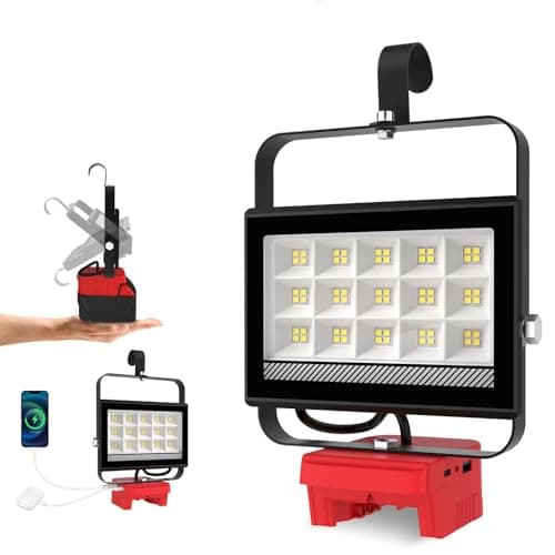 T-SUNiceM Cordless LED Work Light Compatible with Milwaukee M18 18V Battery