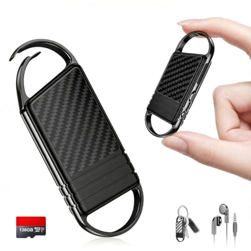 136GB(18800H) AI Noise Reduction Voice Activated Recorder - Pexqil Voice Recorder with OTG Transfer, Audio Recorder for Business Lectures Interviews, Portable Auto Save Recording Device