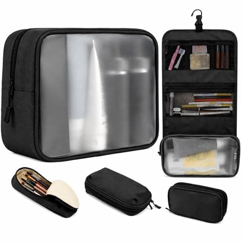 5-Piece Travel Toiletry Bag for Women, Organize Toiletries & Cosmetics