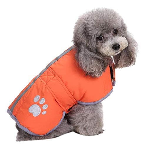 Queenmore Cold Weather Dog Coats Loft Reversible Winter Fleece Dog Vest Waterproof Pet Jacket Available in Extra Small, Small, Medium, Large Extra Large Sizes