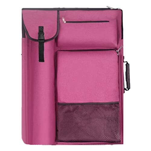 TreochtFUN Art Bags for Supplies Portfolio Case 19 X 25.5 In for Storage A2 Canvas Board A3 Sketchbook - Carrying Artwork with Backpack & Tote-handle