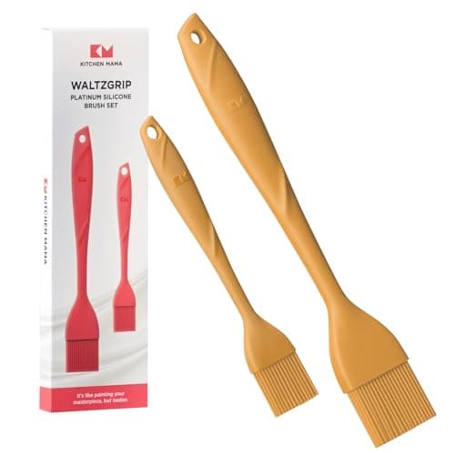 Kitchen Mama WaltzGrip Platinum Silicone Basting Pastry Brush, Yellow