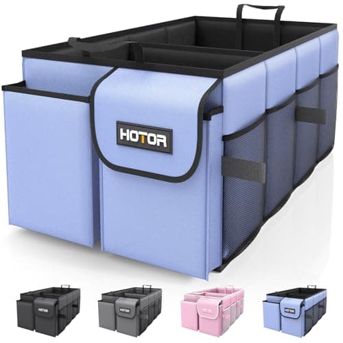 HOTOR Trunk Organizer - Foldable Car Organizer for SUVs & Sedans Storage