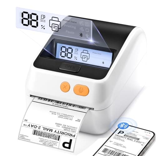 Phomemo Shipping Label Printer with Screen and Built-in Label Bin
