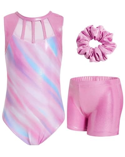 JiAmy Gymnastics Leotards for Girls Sleeveless Unitards Tumbling Outfits