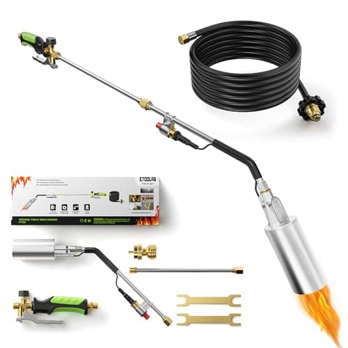 Propane Torch Weed Burner, 1,800,000 BTU,14FT Safety Hose, 2-in-1 Two Modes