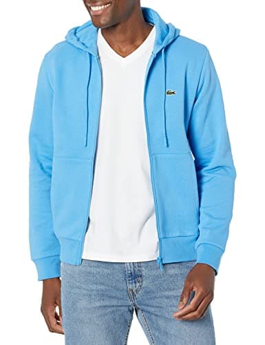 Lacoste Men's Zip-Up Fleece Hoodie, Argentine Blue, 3X-Large
