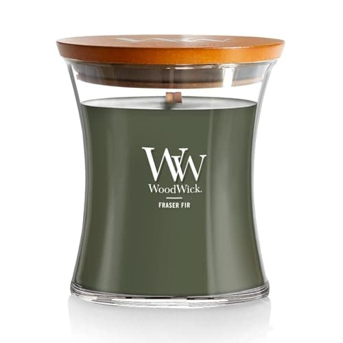 WoodWick Fraser Fir Scented Candle, Crackling Wick, 9.7oz
