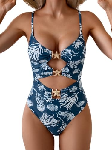 Eomenie Womens Cutout One Piece Swimsuit Sexy Bathing Suit 2XL