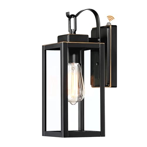 GRUENLICH Dusk to Dawn Outdoor Wall Lantern, Wall Sconce for Porch Lighting Fixture, E26 Base Max 60W, Metal Housing Plus Glass, Oil Rubbed Bronze Finish, Bulb Not Included, 1-Pack