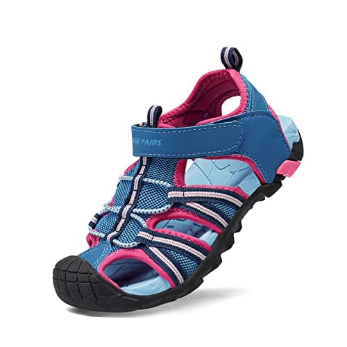 DREAM PAIRS Boys Girls Outdoor Summer Sport Athletic Sandals for Toddler/Little/Big Kid,Size 7 Toddler,Navy/Fuchsia/Mint,170813-K