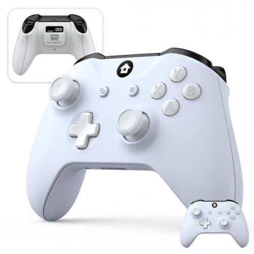 KYRAX Wireless Gaming Controller compatible with Xbox Series X|S, Xbox One and Windows PC, Bluetooth Gamepad with 1400mAh Rechargeable Battery, LED Charge Indicator, Dual Vibration Feedback, 360° Precision Joysticks, 3.5mm Audio Jack, White