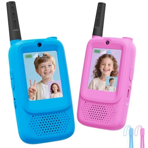 2-Pack Video Walkie Talkies for Kids, Outdoor Toys for Hiking,Camping
