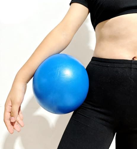 Celwchx 9 Inch Mini Exercise Ball - Portable Non-Slip Surface Yoga & Pilates Ball for Core Training, Fitness - Home & Office Use